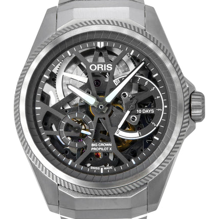 Oris Propilot X Titanium Grey Skeleton Dial Automatic 01-115-7759-7153-Set7-22-01TLC 100M herrklocka