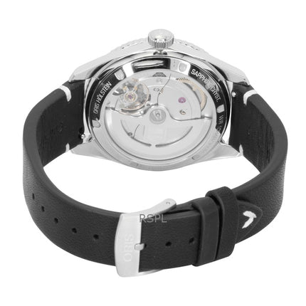 Oris Divers Sixty Five 12H Läderarmband Svart Urtavla Automatisk 01 400 7772 4054-07 5 20 82 100M Herrklocka