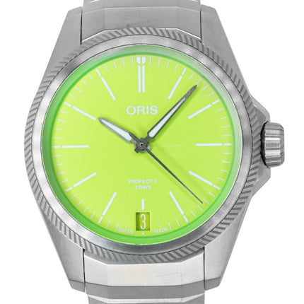 Oris ProPilot X Kermit Edition Titanium Grön Urtavla Automatisk 01-400-7778-7157-Set 100M herrklocka