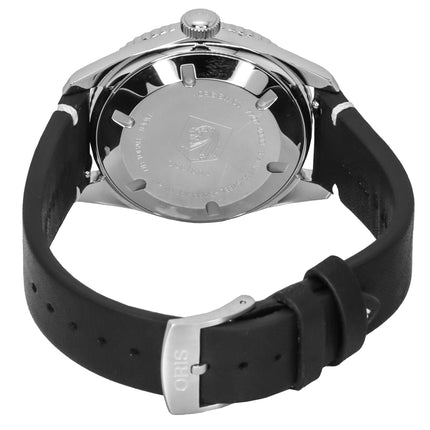 Oris Social Club Singapore Läderrem Vit Urtavla Automatisk 01-733-7707-4051-OSC-SGP-Set 100M herrklocka