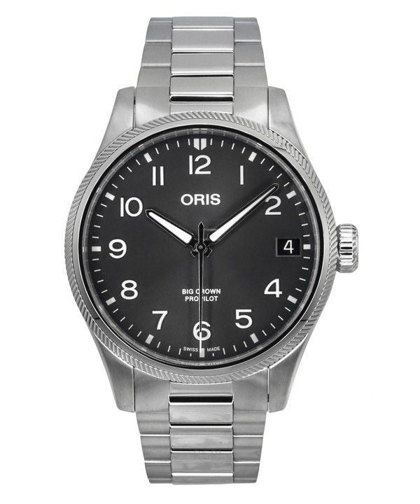 Oris Big Crown ProPilot Rostfritt stål Grå Urtavla Automatisk 01 751 7761 4063-07 8 20 08P 100M Herrklocka