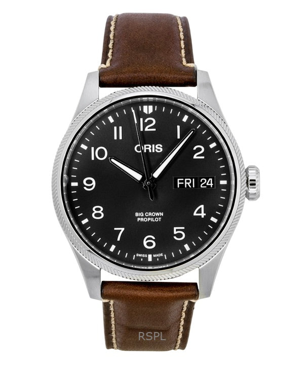 Oris Big Crown ProPilot Big Day Date Grå urtavla Automatisk 01 752 7760 4063-07 5 22 07LC 100M Herrklocka