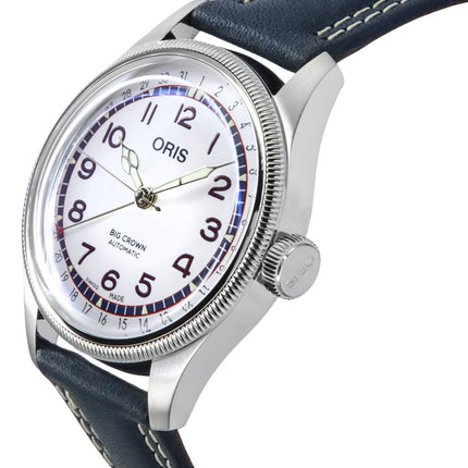 Oris Hank Aaron Limited Edition Läderrem Vit Urtavla Automatisk 01-754-7785-4081-Set unisexklocka med presentset