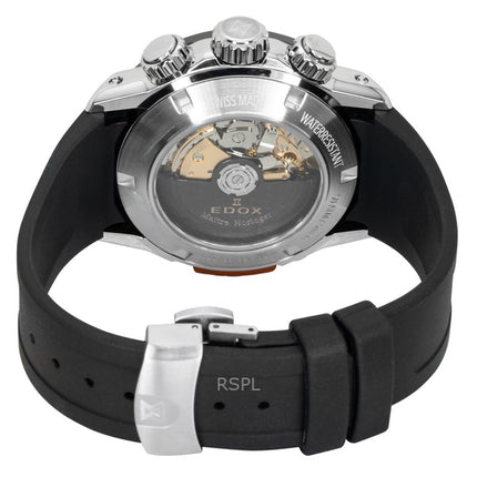 Edox CO-1 kronograf gummiband blå urtavla automatisk dykarklocka 01128-3NOCA-BUIDN 500M herrklocka