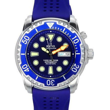 Ratio FreeDiver Version 02 Helium Safe 1000M Sapphire Automatic Blue Dial 1068HA90-34VA-BLU-V02 Herrklocka