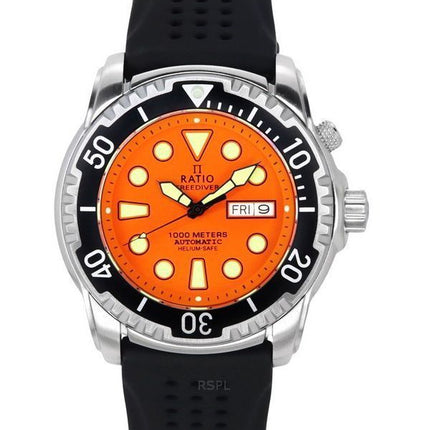Ratio FreeDiver Version 02 Helium Safe 1000M Sapphire Automatic Orange Dial 1068HA90-34VA-ORG-V02 Herrklocka