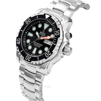 Ratio Free Diver Helium-Safe 1000M Sapphire Automatic 1068HA96-34VA-BLK Herrklocka