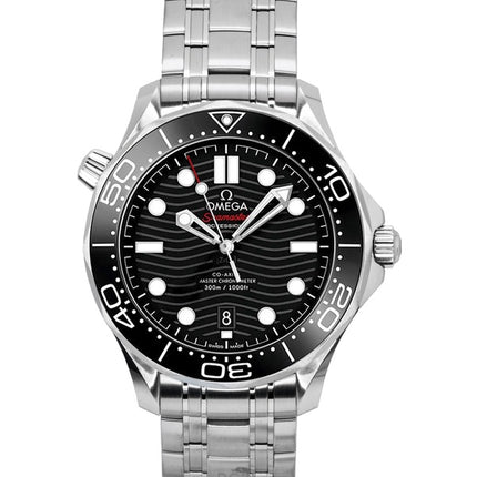 Omega Seamaster rostfritt stål svart urtavla automatisk dykarklocka 210.30.42.20.01.001 300M herrklocka