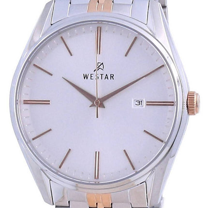 Westar Silver Dial Two Tone Stainless Steel Quartz 50210 SPN 607 Herrklocka