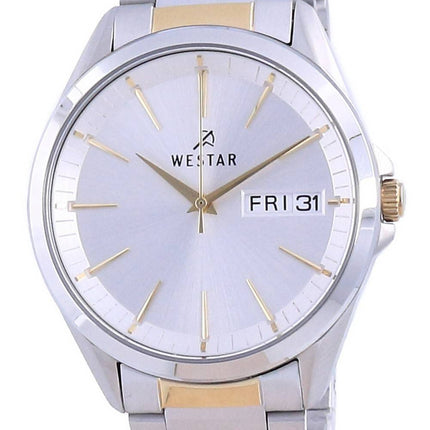 Westar Silver Dial Two Tone Stainless Steel Quartz 50212 CBN 107 Herrklocka