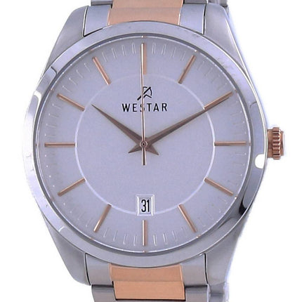 Westar Silver Dial Two Tone Stainless Steel Quartz 50213 SPN 607 Herrklocka