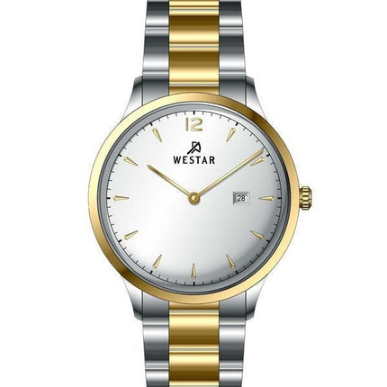 Westar profil rostfritt stål silverurtavla kvarts 50218CBN107 herrklocka