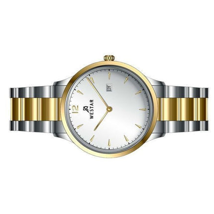 Westar profil rostfritt stål silverurtavla kvarts 50218CBN107 herrklocka