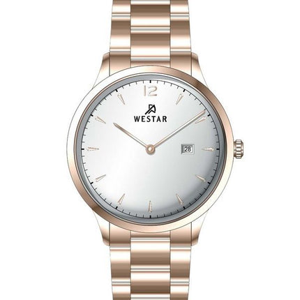 Westar profil rostfritt stål silverurtavla kvarts 50218PPN607 herrklocka