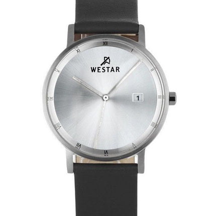 Westar profilläderrem Silver Urtavla Quartz 50221STN107 Herrklocka