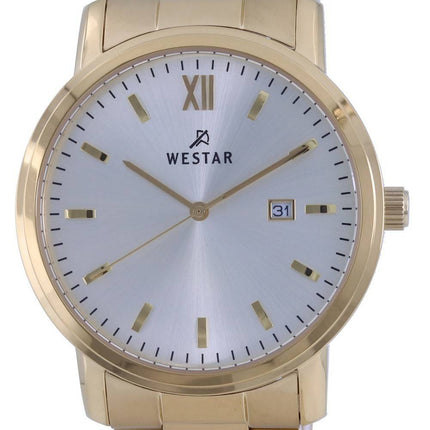 Westar Silver Urtavla LÃ¤derrem Quartz 50244 GPN 102 Herrklocka