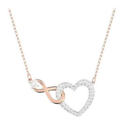 Swarovski Hyperbola Infinity And Heart Mixed Metal Finish Halsband 5518865 För kvinnor