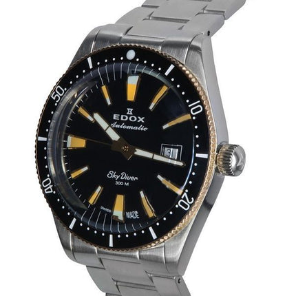 Edox Skydiver Limited Edition Black Dial Automatic Diver&#39,s 80126357RNMNIRB 300M herrklocka