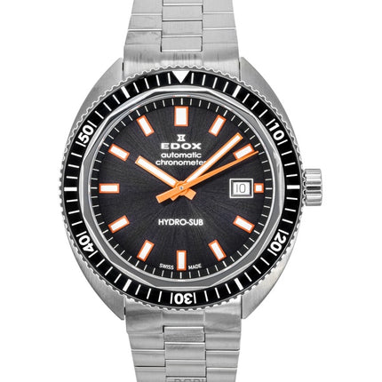 Edox Hydro-Sub rostfritt stål grå urtavla automatisk dykarklocka 801283NMGINO 300M herrklocka