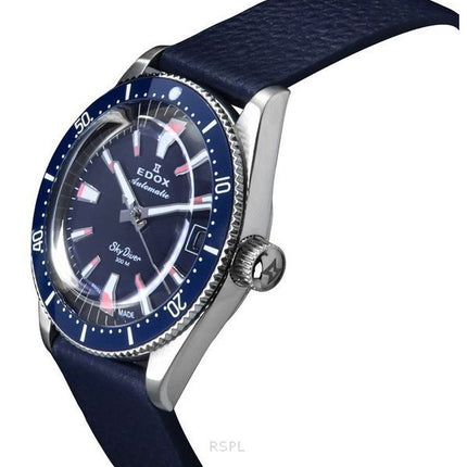 Edox Skydiver Limited Special Blue Dial Automatic Diver&#39,s 80131 3BUC BUICO 300M herrklocka med extra rem