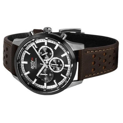 Westar Activ Chronograph Läderrem Svart Urtavla Quartz 90265SBN123 Herrklocka
