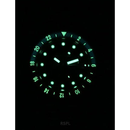 Bulova Oceanographer GMT rostfritt stål blå urtavla Automatisk dykare 96B405 200M herrklocka