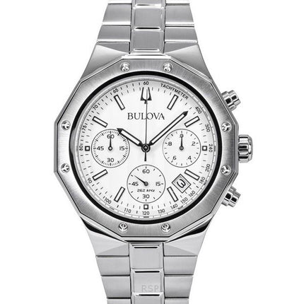 Bulova Classic Precisionist Chronograph Rostfritt stål Silver Urtavla Quartz 96B408 100M herrklocka