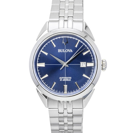 Bulova Sutton rostfritt stål blå urtavla automatisk 96B425 herrklocka