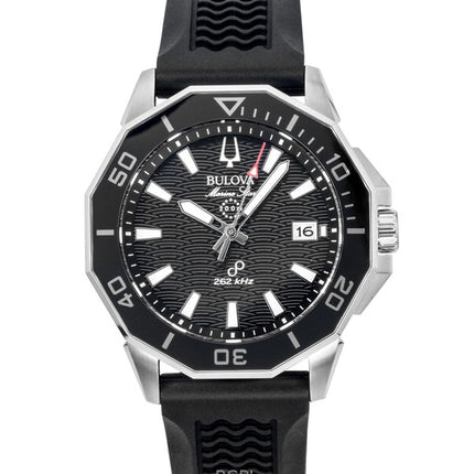 Bulova Marine Star Precisionist silikonarmband svart urtavla kvarts dykarklocka 96B432 200M herrklocka