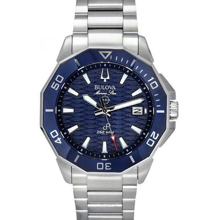 Bulova Marine Star Precisionist rostfritt stål Blue Dial Quartz Diver's 96B433 200M herrklocka
