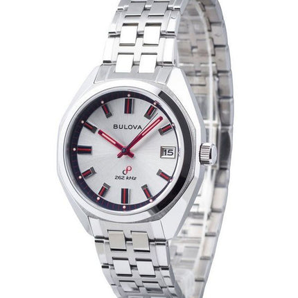Bulova Classic Jet Star Limited Edition rostfritt stål Silver Urtavla Quartz 96K112 Herrklocka med extra rem