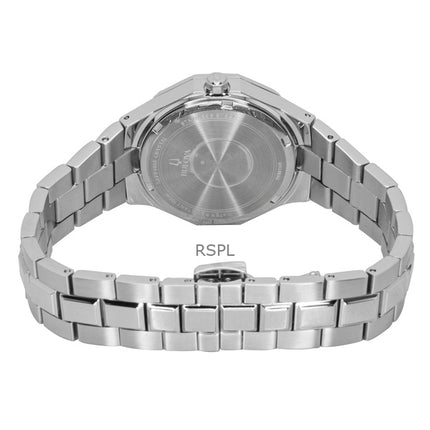 Bulova Prestige rostfritt stål lila urtavla kvarts 96M168 100M damklocka