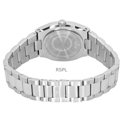 Bulova Surveyor rostfritt stål diamant accenter blå pärlemor urtavla kvarts 96R246 damklocka