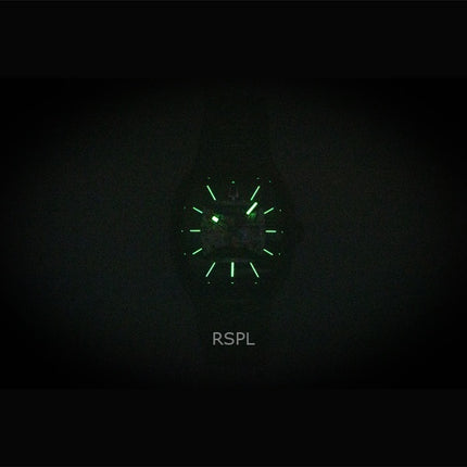 Bulova Maquina rostfritt stål grön skeletturtavla automatisk 98A321 herrklocka