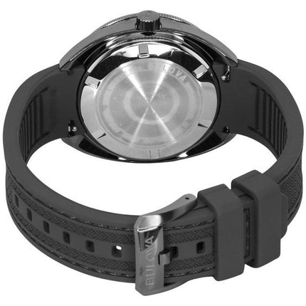 Bulova Oceanographer GMT PU-rem Full Lume White Dial Automatisk Devil Diver&#39,s 98B407 200M herrklocka