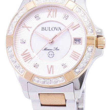 Bulova Marine Star 98R234 Diamond Accent kvarts kvinnors klockor