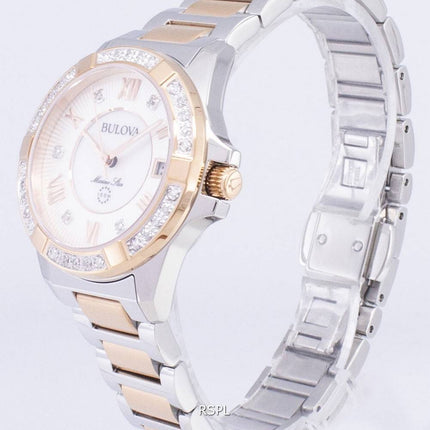 Bulova Marine Star 98R234 Diamond Accent kvarts kvinnors klockor