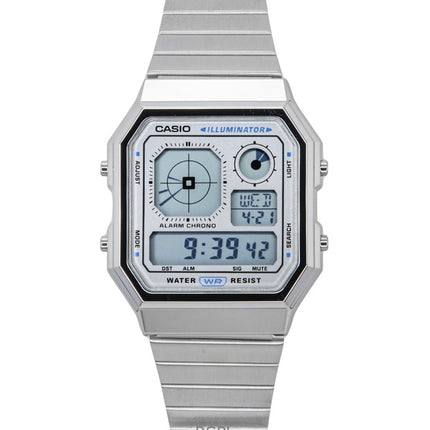 Casio Vintage Digital rostfritt stål Quartz A130WE-7A unisexklocka