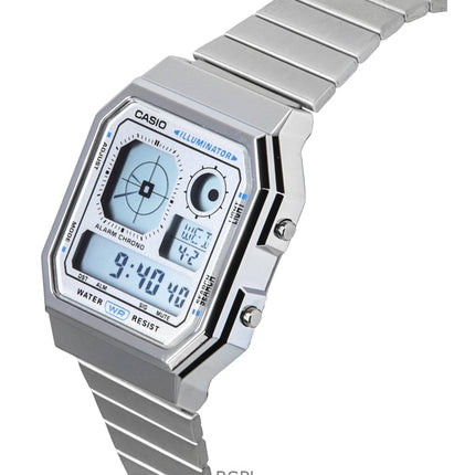 Casio Vintage Digital rostfritt stål Quartz A130WE-7A unisexklocka