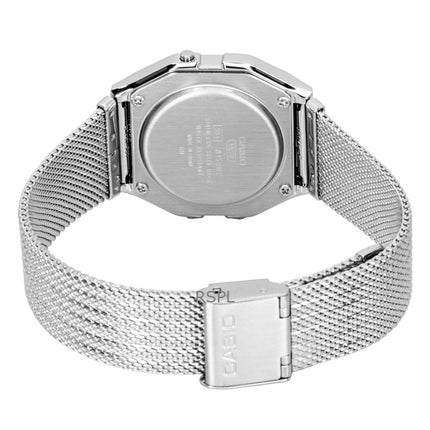 Casio Vintage Digital Rostfritt Stål Mesh Armband Quartz A158WEM-7 Unisexklocka