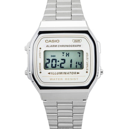 Casio Vintage digitalt armband i rostfritt stål Quartz A168WA-8 unisexklocka