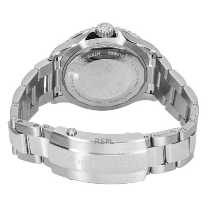 Breitling Superocean rostfritt stål svart urtavla automatisk dykarklocka A17375211B1A1 300M herrklocka