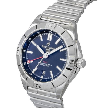 Breitling Chronomat GMT rostfritt stål svart urtavla automatisk dykarklocka A32398101B1A1 200M herrklocka