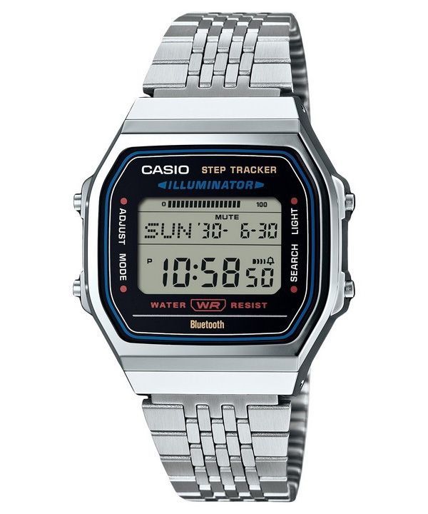 Casio Vintage Digital Smartphone Link i rostfritt stål Kvarts ABL-100WE-1A unisexklocka