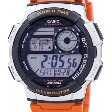Casio ungdom serien Illuminator världen tid larm AE-1000W-4BV mäns klocka