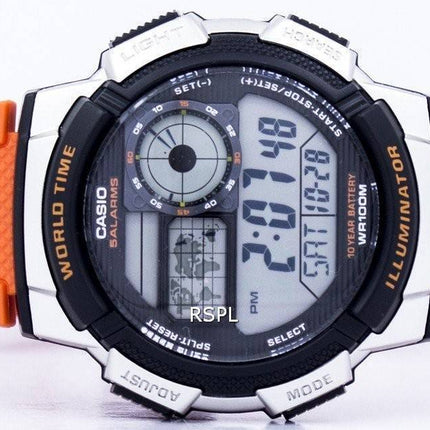 Casio ungdom serien Illuminator världen tid larm AE-1000W-4BV mäns klocka