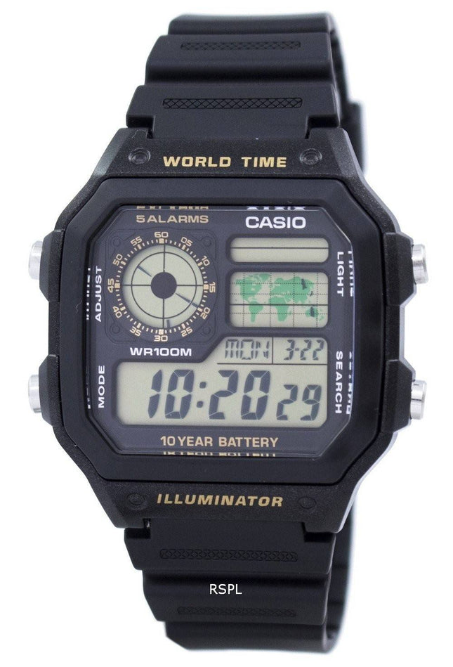 Casio ungdom serie digitala världen tid AE-1200WH-1BVDF AE-1200WH-1BV mäns klocka