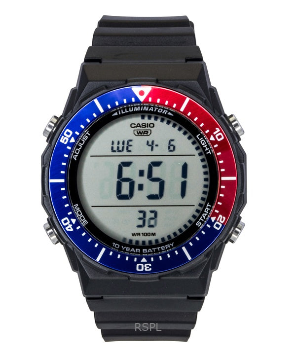 Casio multifunktionell digital hartsrem Pepsi-bezel kvarts AE-1700H-1A2V 100M herrklocka
