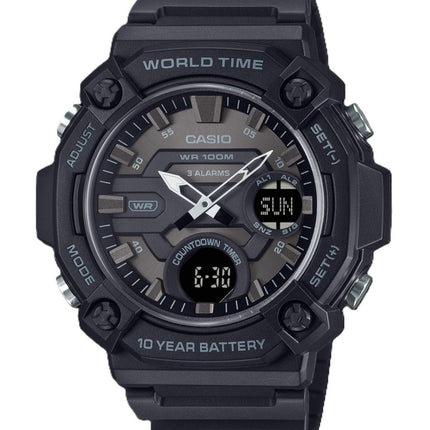 Casio Standard Analog Digital Resin Armband Grå Urtavla Quartz AEQ-120W-1BV 100M Herrklocka