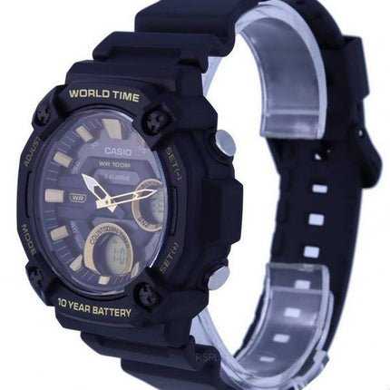 Casio Youth Analog Digital Resin Svart Urtavla Quartz AEQ-120W-9AV AEQ120W-9 100M Herrklocka